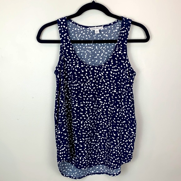 J. Crew Mercantile Sleeveless Top Abstract Polka Dot NWOT - Picture 3 of 7